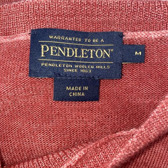 Pendleton Cranberry Light Knit Shirt Mens Medium Long Sleeve Elbow Patch USA - Picture 4 of 5